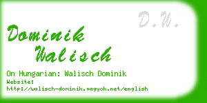 dominik walisch business card